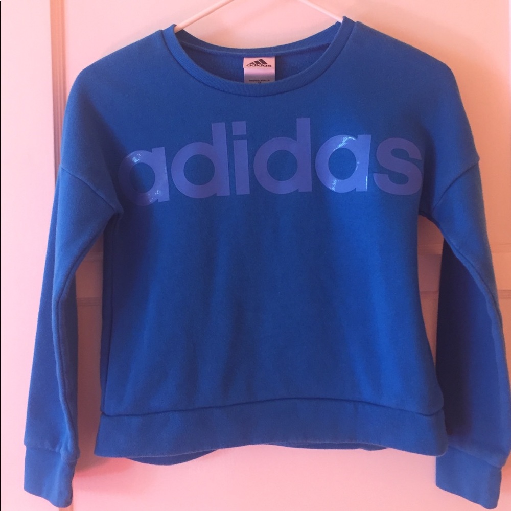 kids blue adidas sweatshirt
